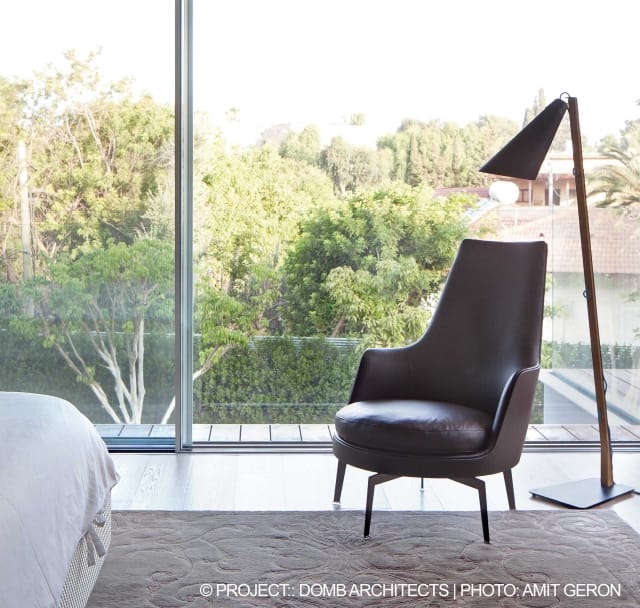 Кожаное кресло bergère с подлокотниками Flexform Guscioalto ARCH-00096250 - Вид №1