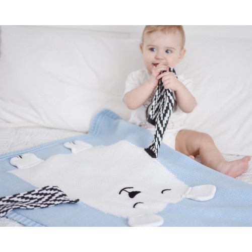 Плед голубой Мишка большой APERO ДИЗАЙНЕРСКИЕ, ЖИВОТНЫЕ 010297 Голубой  - Вид №1