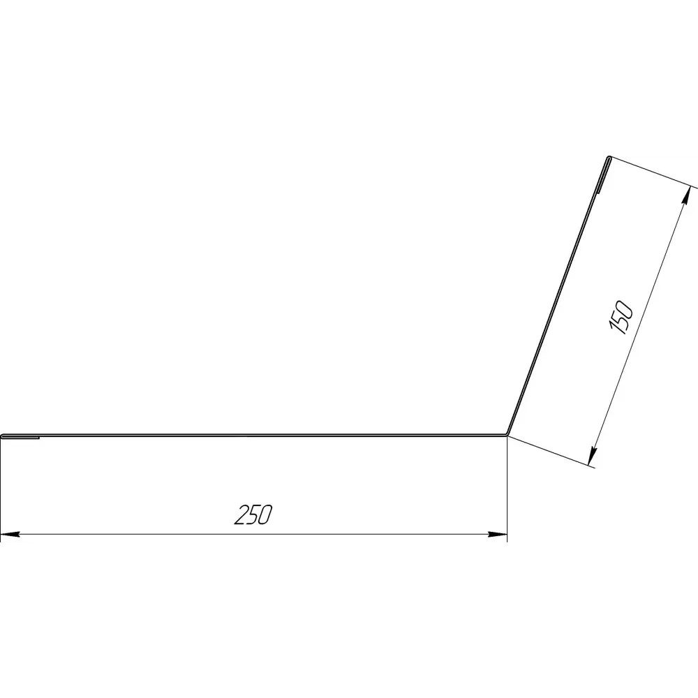 Планка примыкания верхняя 147x250 мм 2 м 0.4мм RAL 8017 Коричневый 84427772 STLM-2158195 Santreyd  - Вид №1