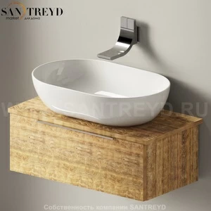 Flaminia BOX Настенная тумба для раковины 70 см с 1 ящиком BX990.WW