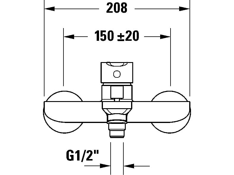 Однорычажный внешний смеситель для ванны с переключателем Duravit D-Code ARCH-00013062