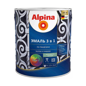 90716106 Грунт-эмаль 3 В 1 База 3 2.5л STLM-0351617 ALPINA