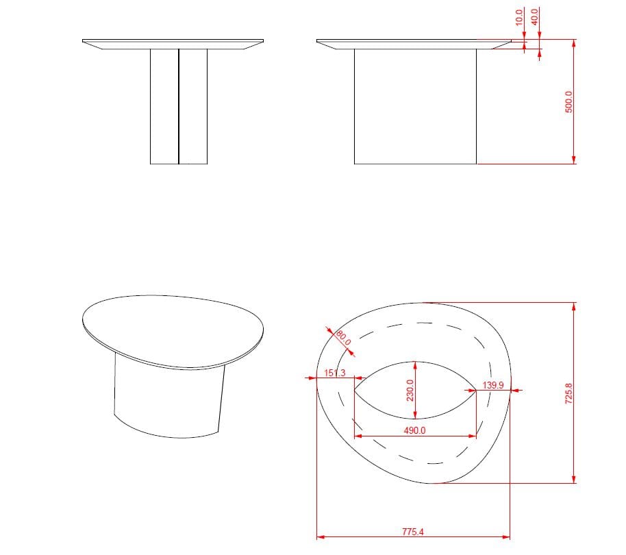 Деревянный журнальный столик Miniforms Плавто ARCH-00033932 - Вид №6