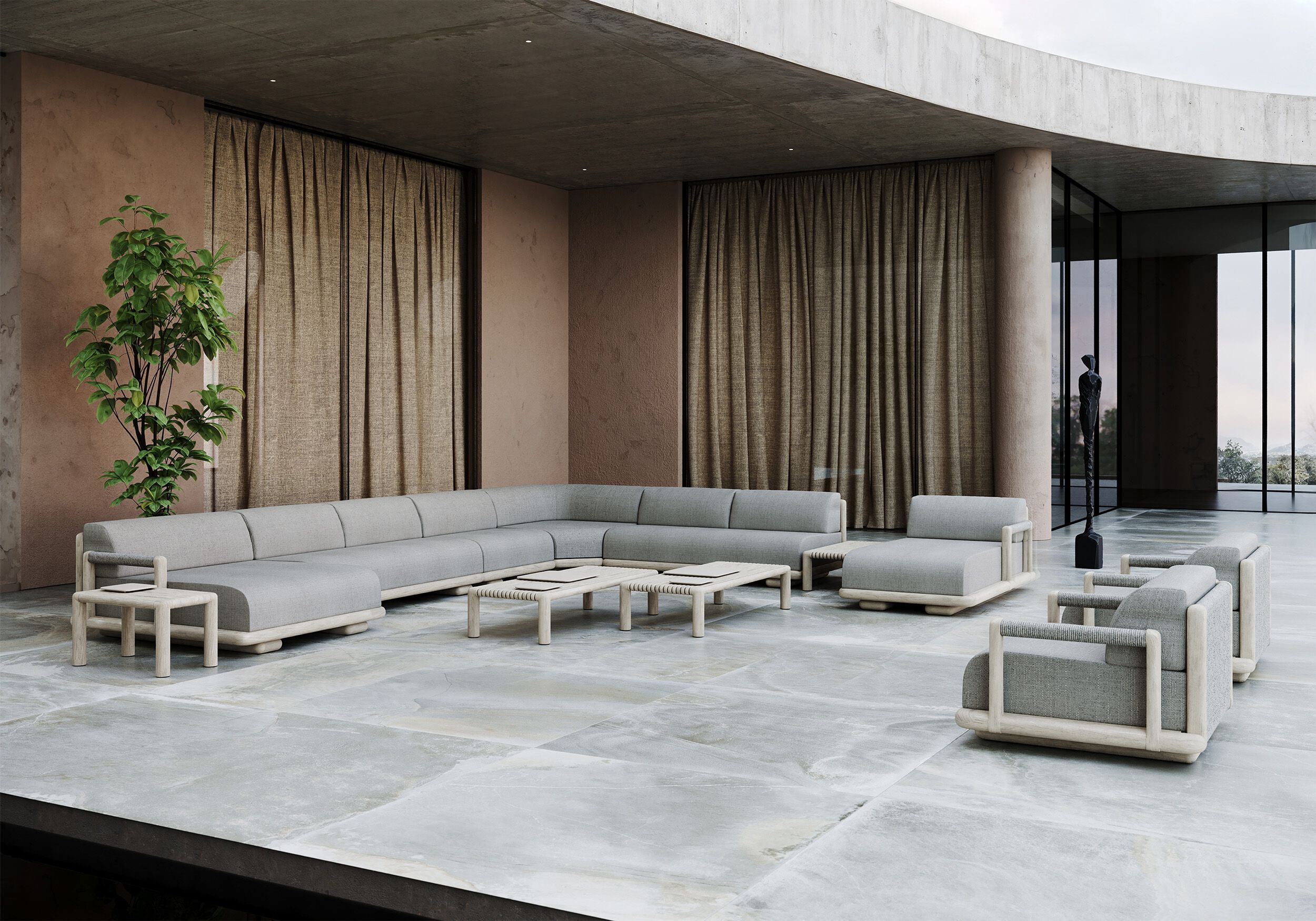 Тканевый модульный садовый диван SNOC Caleo ARCH-00138157 - Вид №2