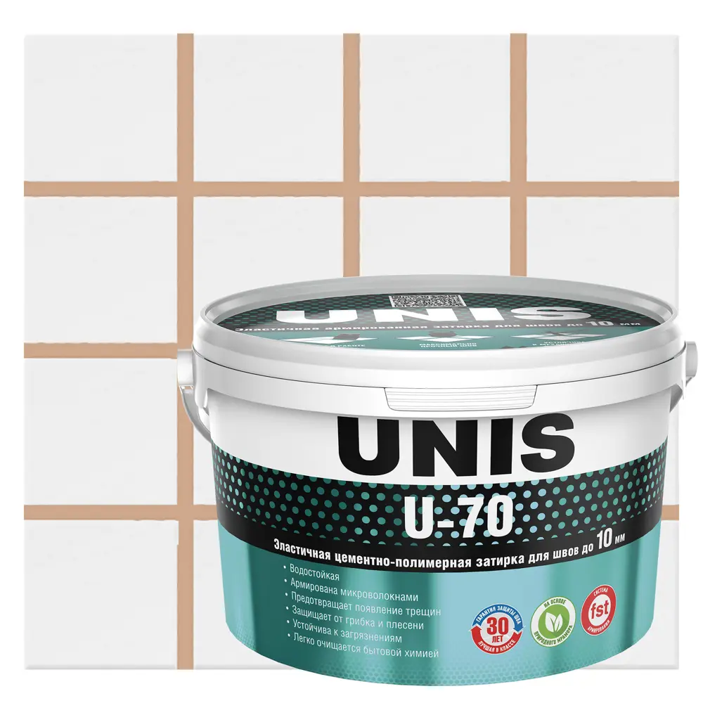 Затирка цементно-полимерная U-70 цвет латте 2 кг 89450666 STLM-2007685 Unis 