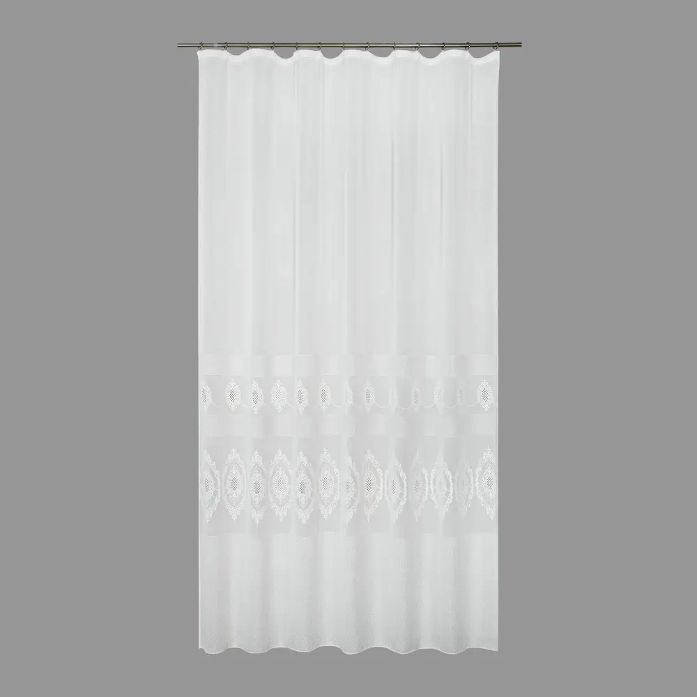 Тюль на ленте Вензель-Кружево 200x280 см цвет белый GARDEN STLM-2095150 - Вид №1