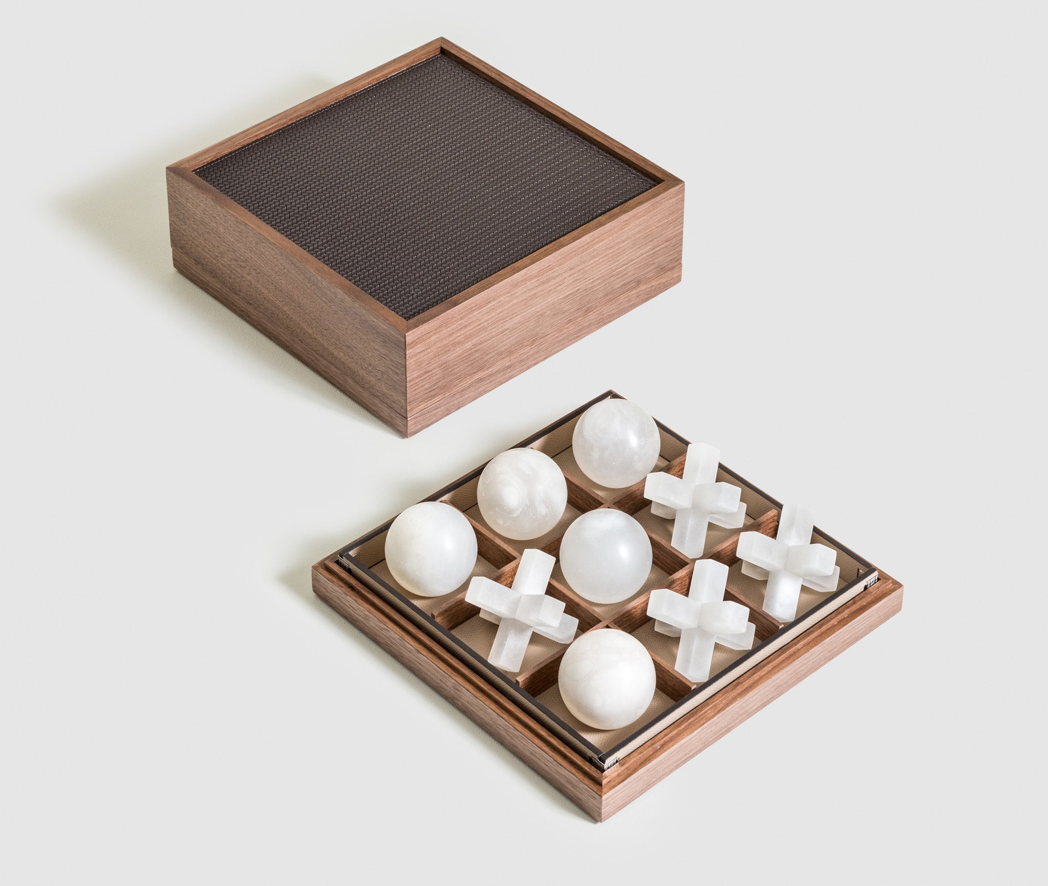 Крестики-нолики - 27,5X27,5XH9,5 см / зернистая кожа_nocciola Pinetti 00.1211.029.008 - Вид №2