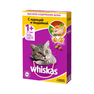 ПР0029605 Корм для кошек подушечки с паштетом курица, утка, индейка сух. 350г WHISKAS
