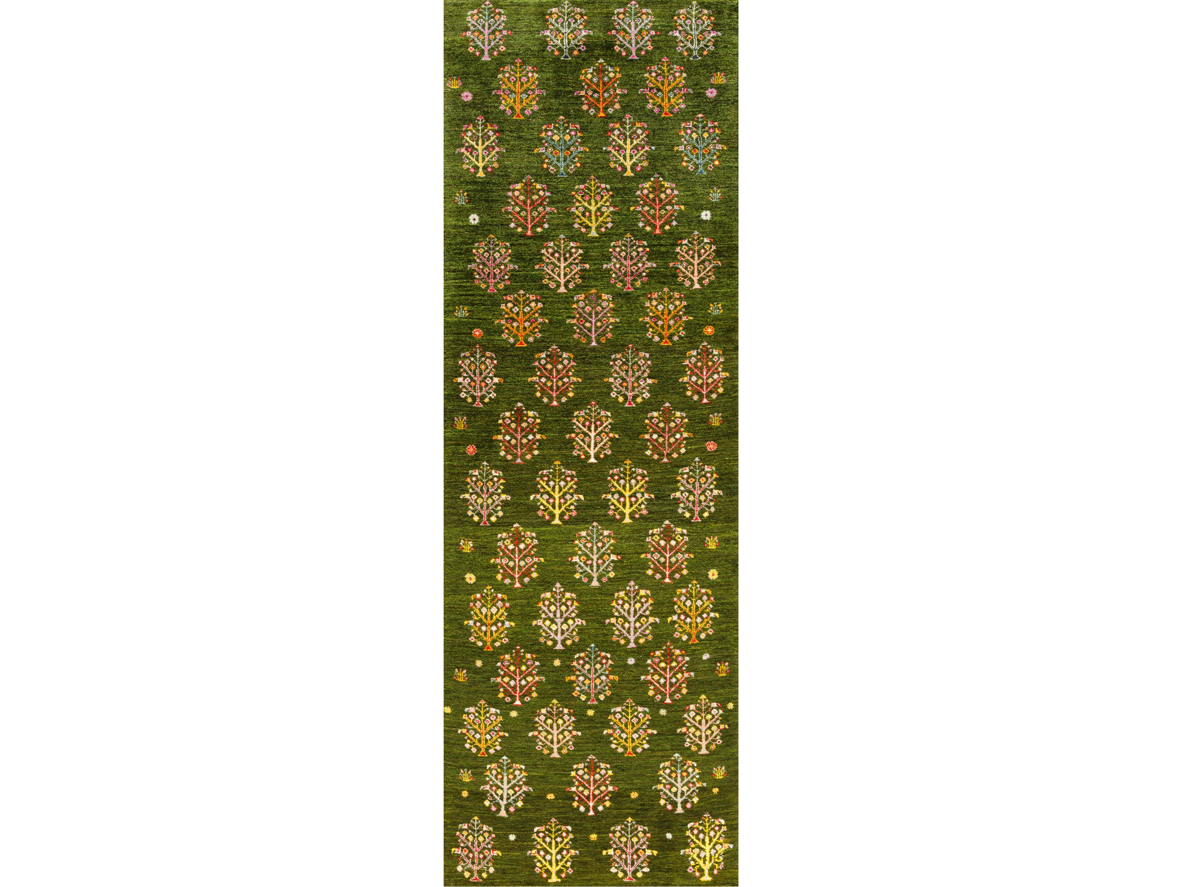 Прямоугольный ковер с рисунком из шерсти Zollanvari Gabbehs Флора и фауна ARCH-00065310 - Вид №1