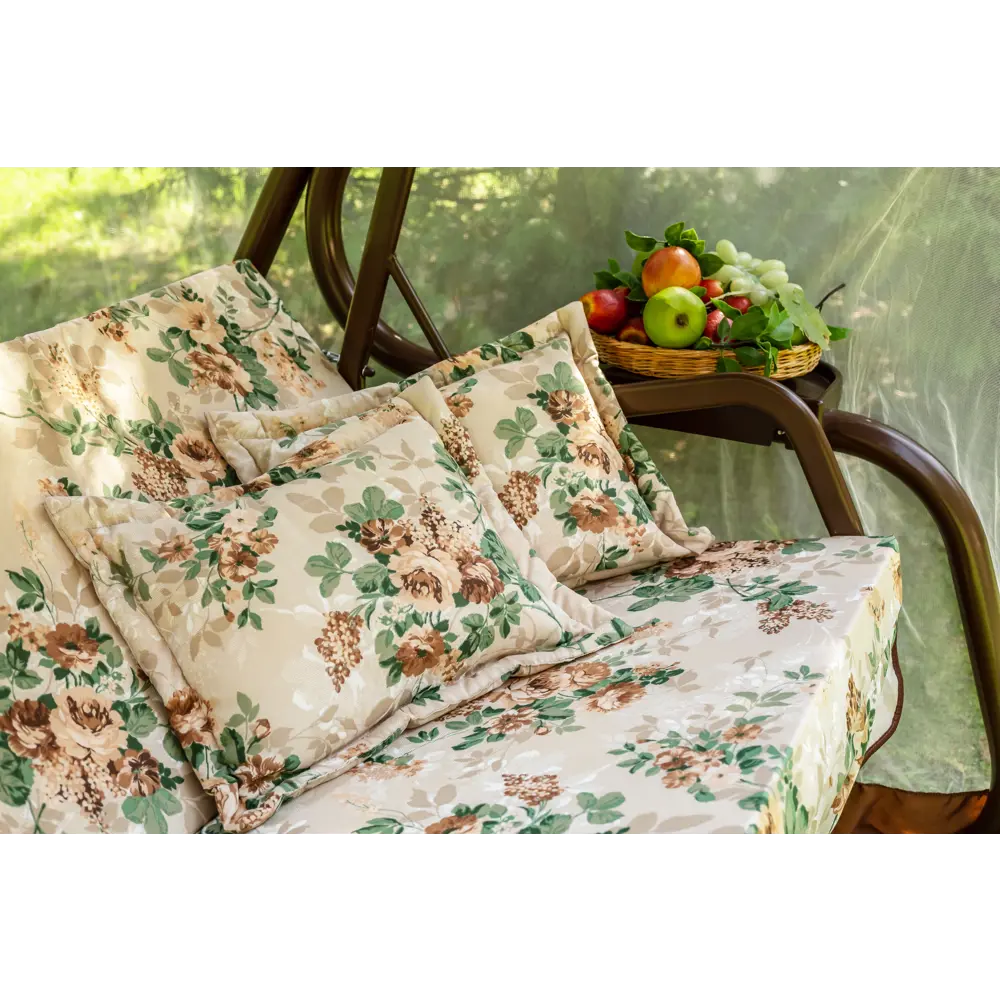 Качели садовые Naterial Ривьера 3-х местные (до 280 кг) коричневый/ бежевый STLM-2053275 - Вид №5