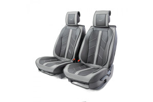 16521613 Каркасные 3D накидки на передние сиденья 2 шт. CUS-3012 BK/GY CarPerformance