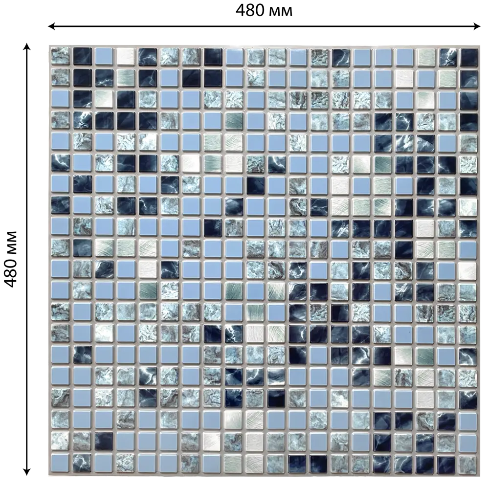 Листовая панель ПВХ Океан синий 480x480x3 мм 0.23 м² GRACE STLM-2127940 - Вид №3