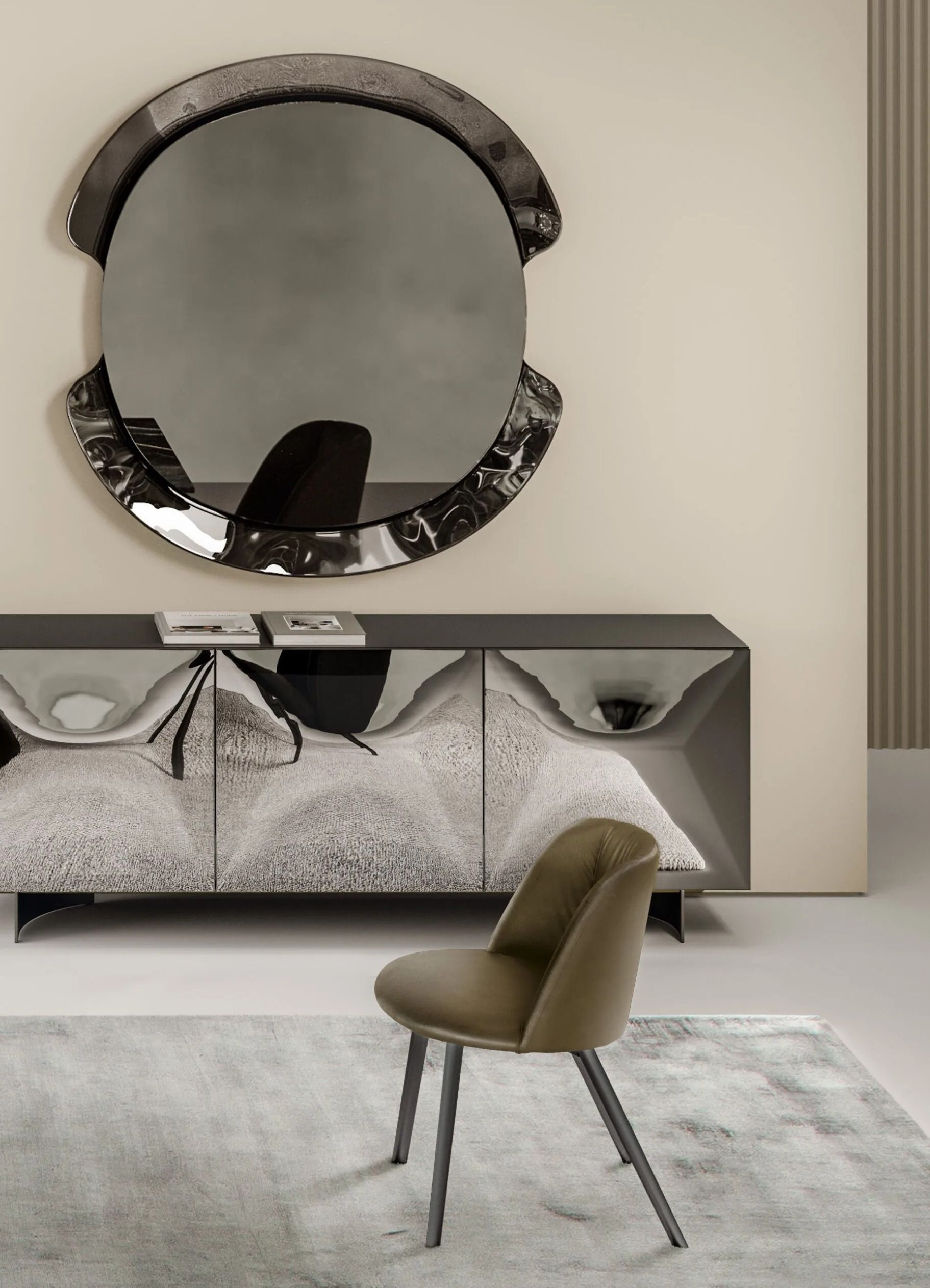 Шкаф из зеркального стекла с распашными дверями Bontempi Casa EDEN ARCH-00098578 - Вид №4