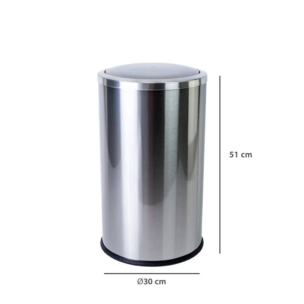 Контейнер для мусора Primanova Vita M-E45-30 20 л металл цвет хром 87794626 STLM-2183420 - Вид №2