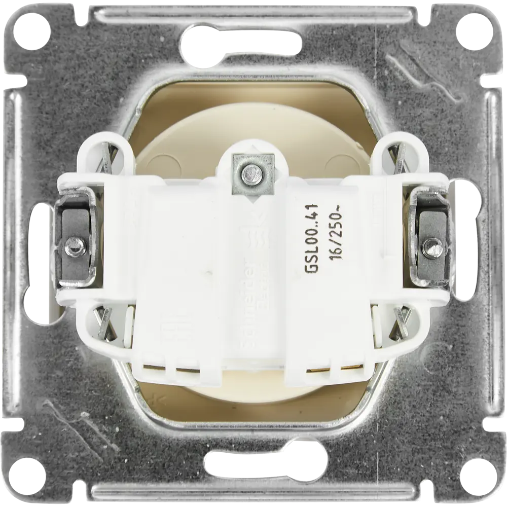 Розетка Schneider Electric Glossa без заземления в бежевом исполнении 86710189 STLM-0070805 - Вид №3
