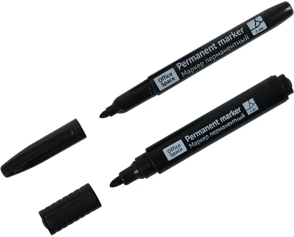 Перманентный маркер OFFICE SPACE для точной маркировки, 2 шт 87420114