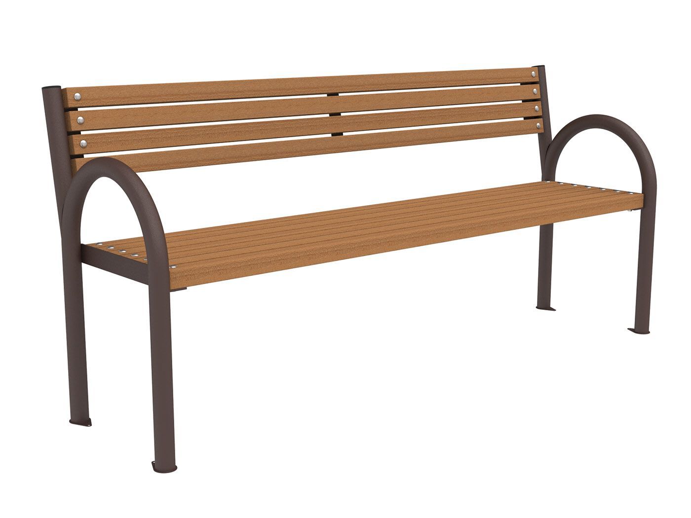 Скамья из окуме со спинкой Lazzari PARCO PRESTIGE ARCH-00009114 - Вид №4