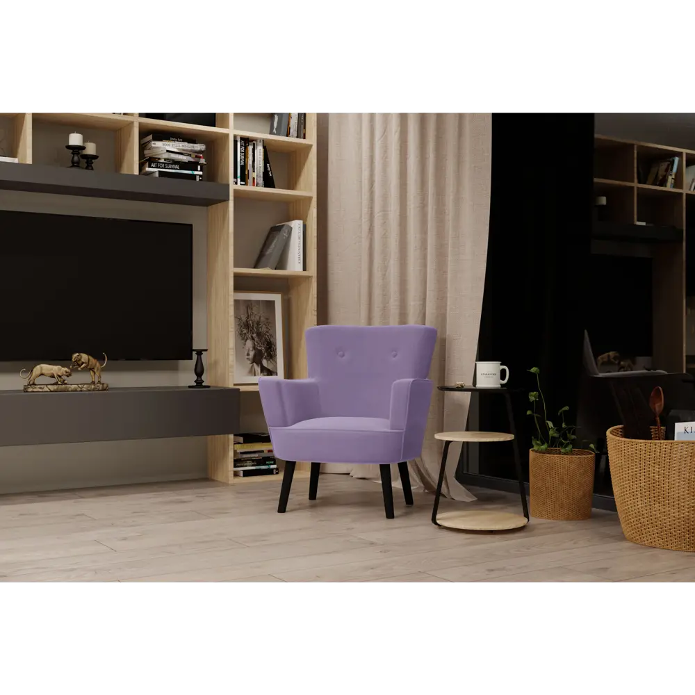 Кресло полиэстер Seasons Вилли 77x86x76 см цвет сиреневый 85151532 STLM-2025937  - Вид №3