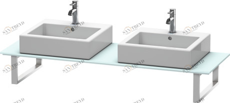 XL047C00909 Консоль для накладных раковин и встраиваемых умывальников, для угла справа X-Large #XL047C 550 мм Светло-голубой матовый декор Duravit