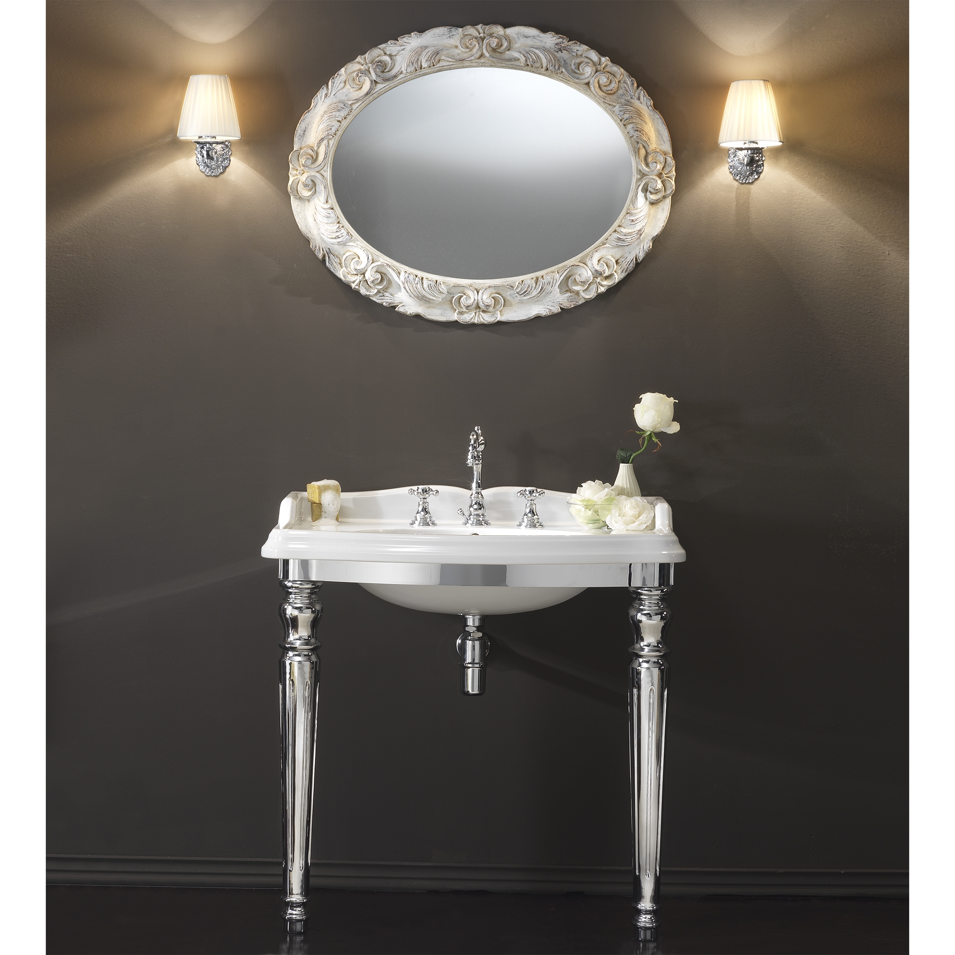 KI3090-1SL 3SC KING композиция: консоль, зеркало, 2 аппликации Classico Treesseci 3SC