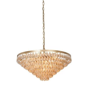 Люстра подвесная золотистая Vitaluce V5290-8/6+3+1 VITALUCE ДИЗАЙНЕРСКИЕ 00-3888455 Золото