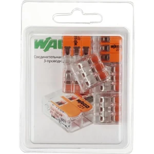 92723023 Клемма Wago Compact 450 В 32 А 3 провода 0.14-4 мм² оранжевый 6 шт STLM-1111555