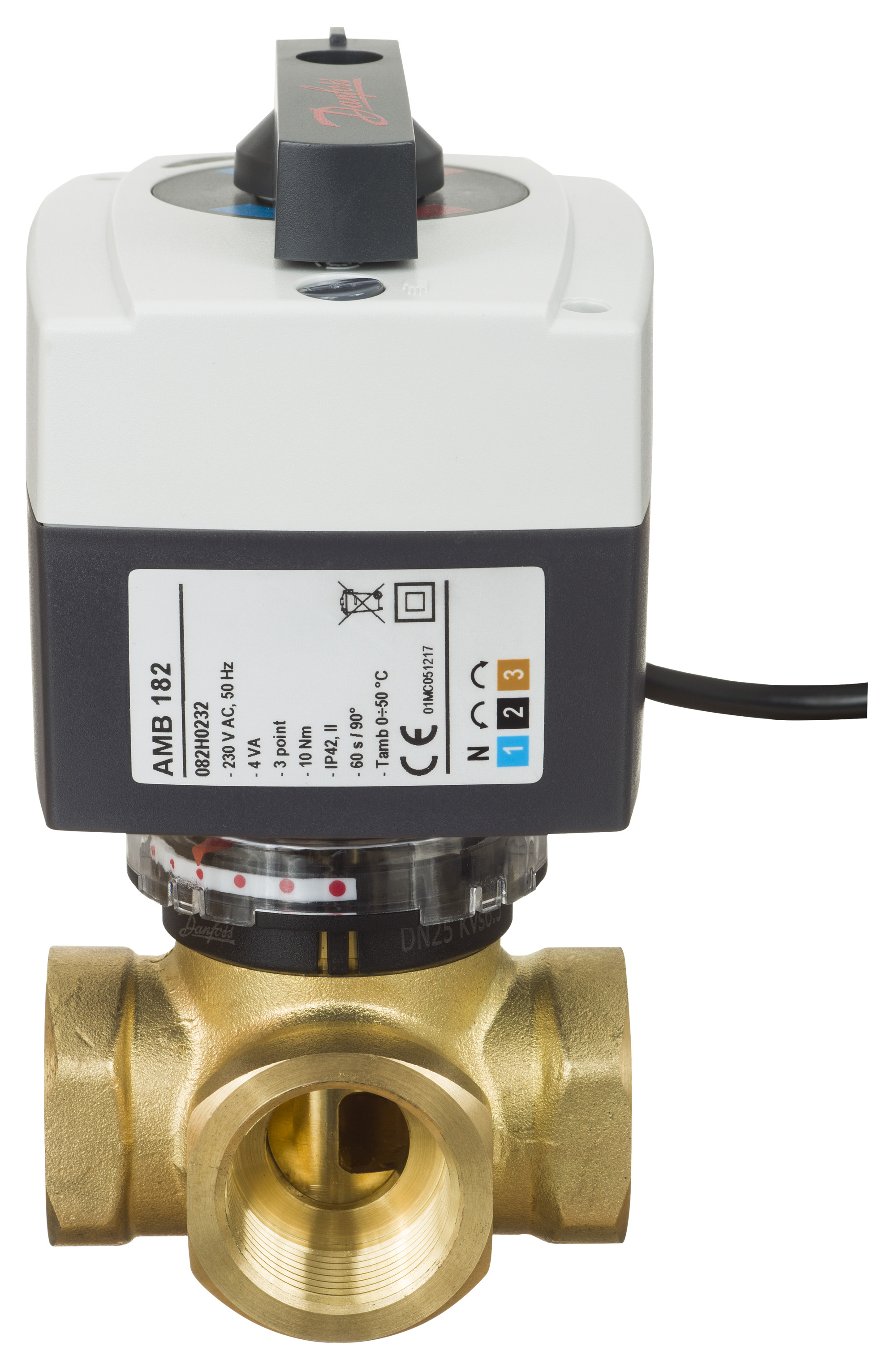 Danfoss Электроприводы серии AMВ для поворотных регулирующих клапанов AMB 162, привод, 24В, импульсный, 30 сек 082H0211  - Вид №23