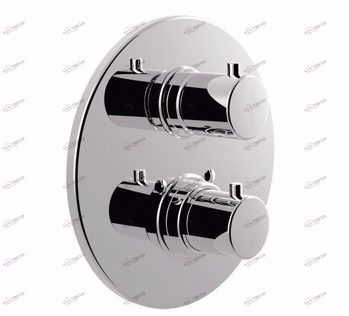 Rubinetteria Giulini Термостатический смеситель для душа на 2 отверстия с тарелкой Surf F8212