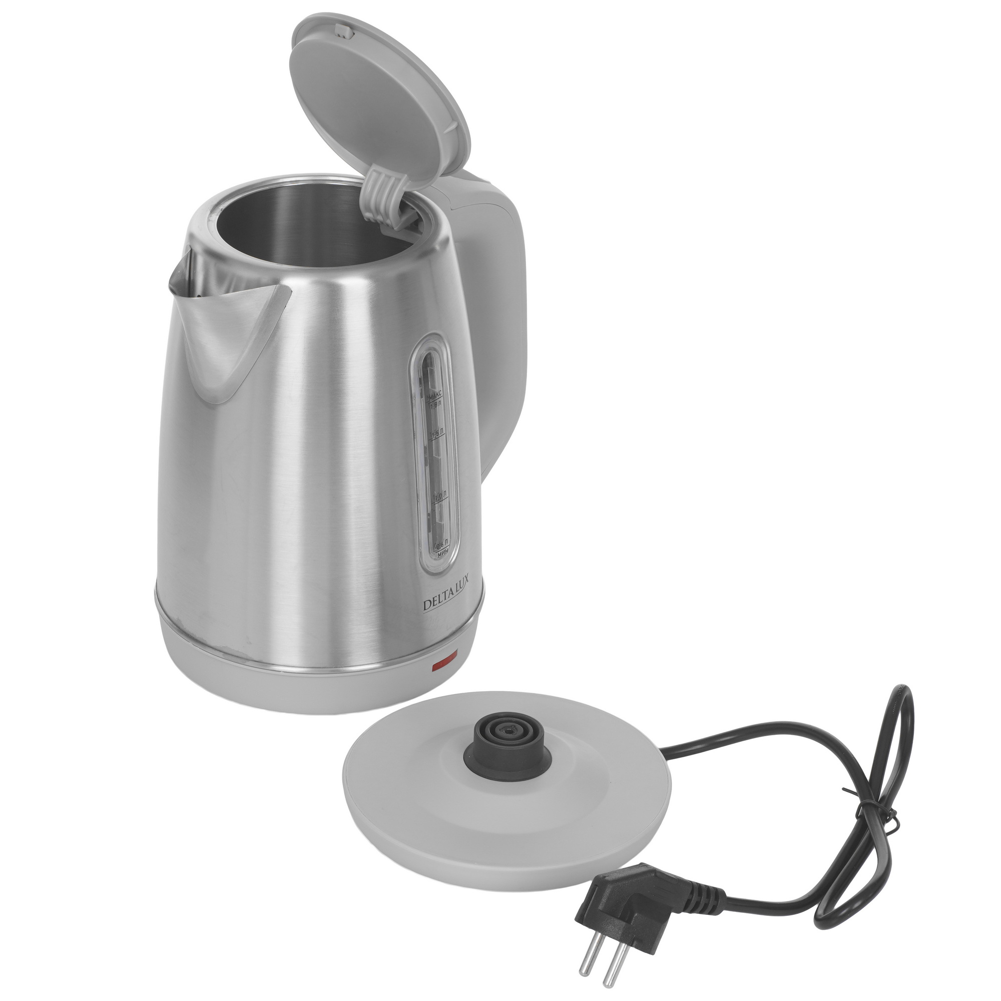 9233366 Электрочайник DELTA LUX DE-1015 серый STDN-0037118 - Вид №4