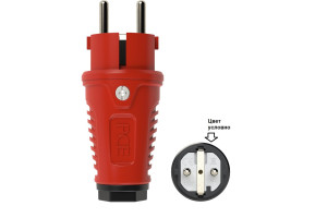 16230203 Кабельная вилка 16A 220V 2P+E IP54 корпус красный, маркер черный 0511-rs PCE