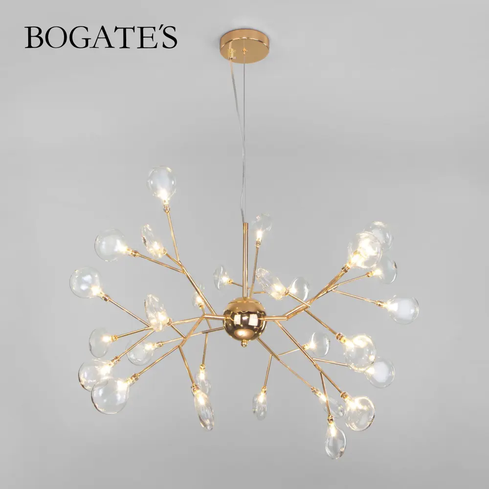 93839169 Подвесная люстра со стеклянными плафонами BOGATE'S 564 золото STLM-0585139