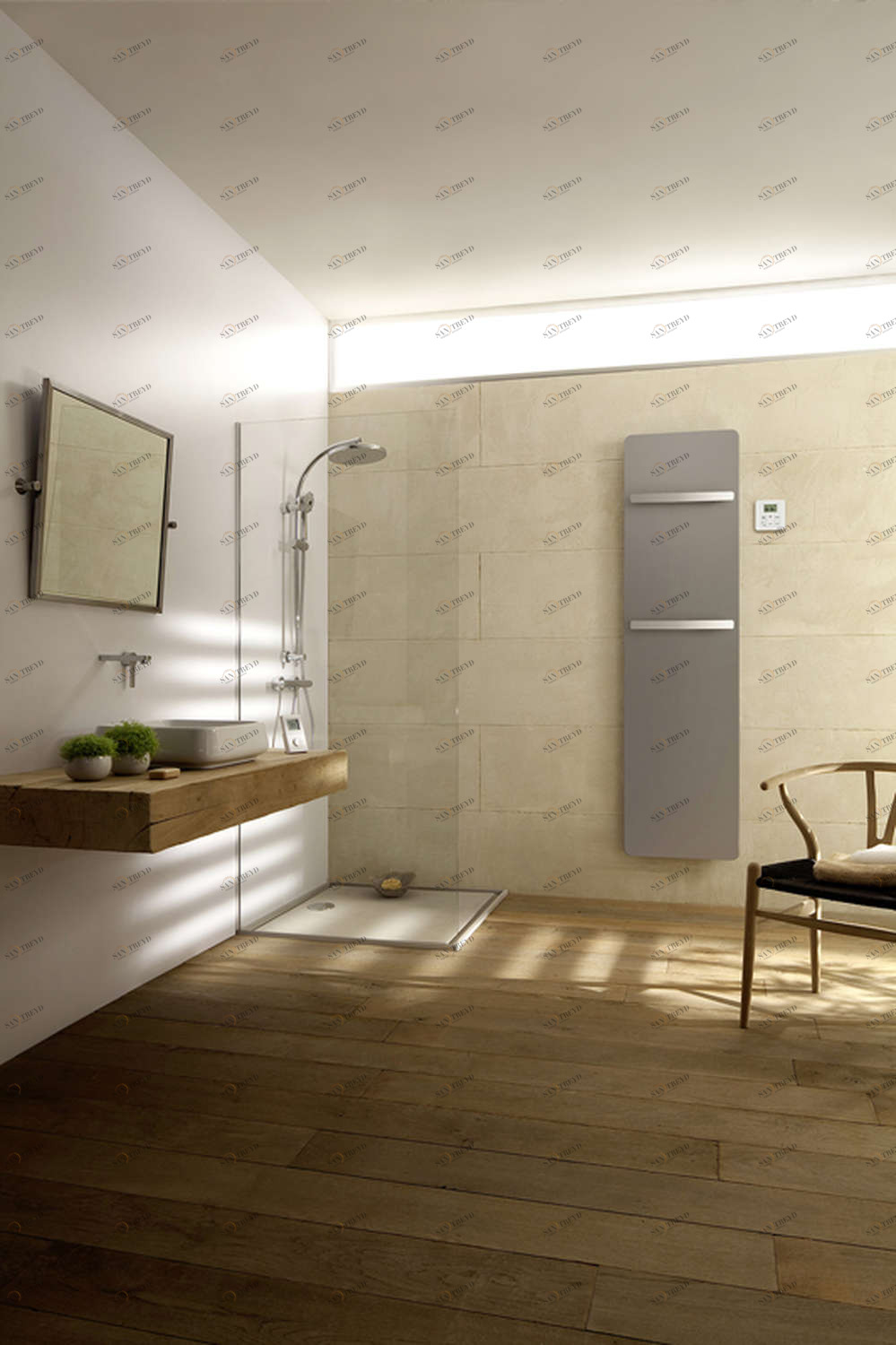 Электрический радиатор TGPA-160-040/GF Plume Aluminium Anodisé Acova 1570 