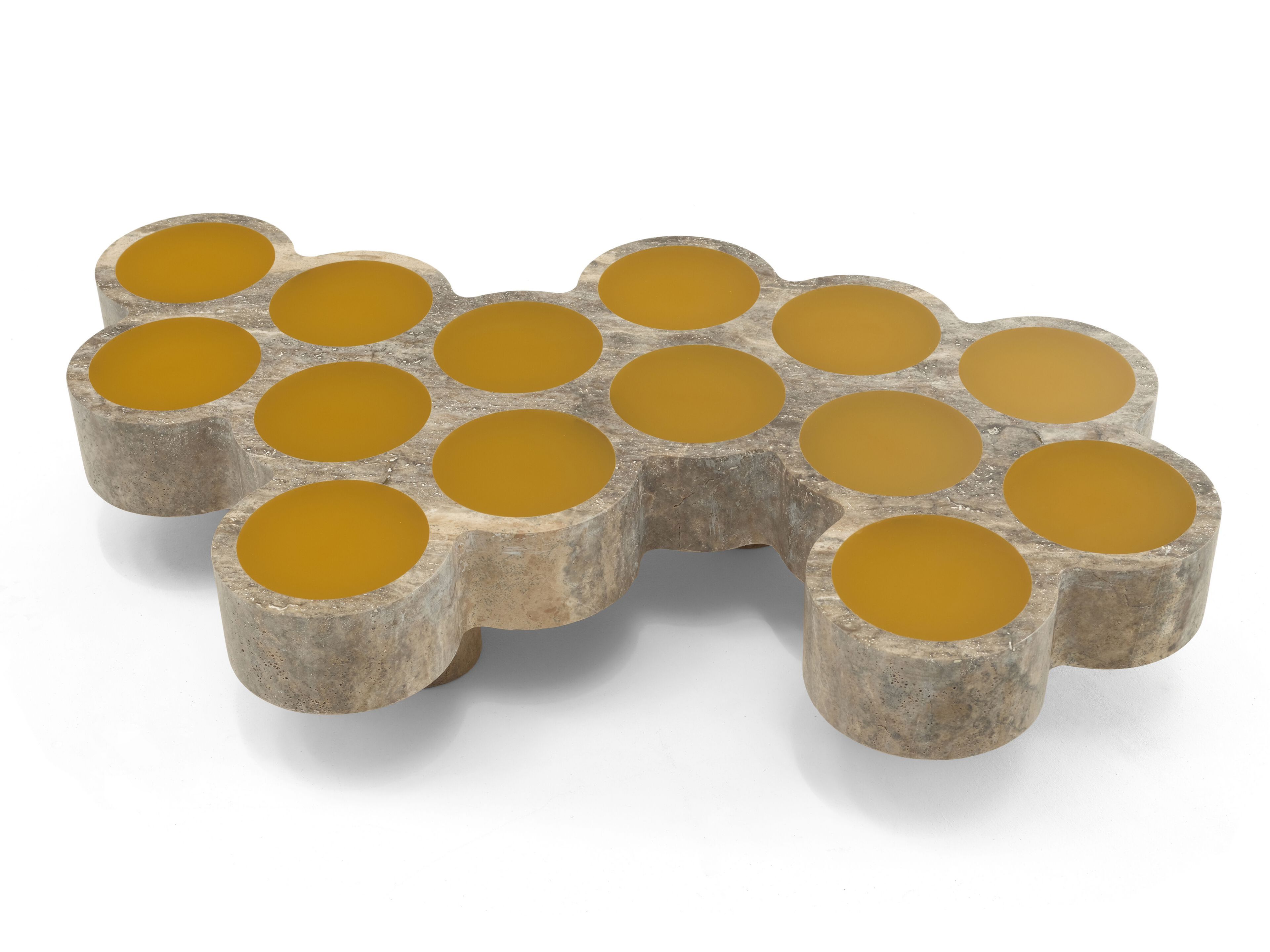 Журнальный столик из мрамора и смолы для гостиной Enne HILLI ARCH-00136648 - Вид №1