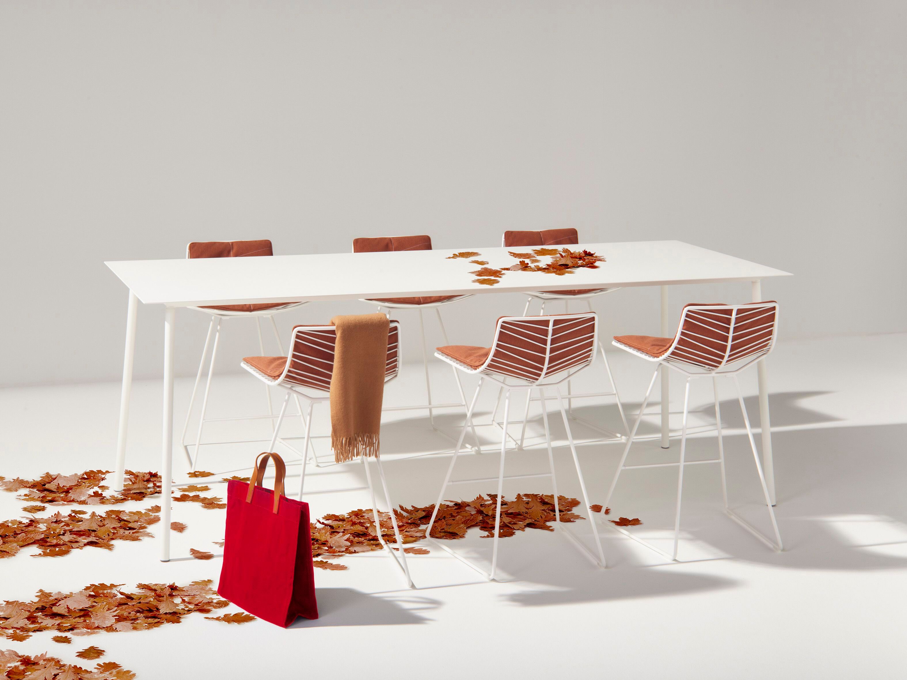 Металлический прямоугольный высокий садовый стол Arper Onemm ARCH-00031820 - Вид №1