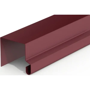 П-планка для профнастила 2 м 0.4 мм RAL 3005 вишневый