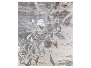 Шелковый прямоугольный ковер ручной работы