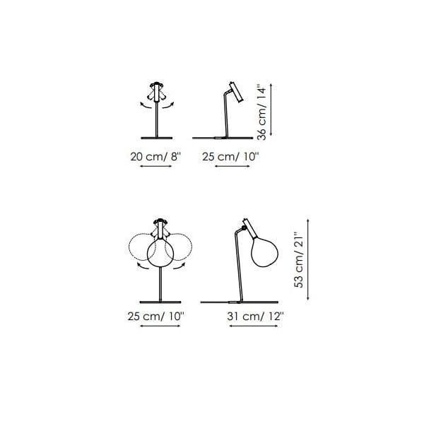 Настольная лампа из боросиликатного стекла BONALDO Sofì ARCH-00072430 - Вид №2