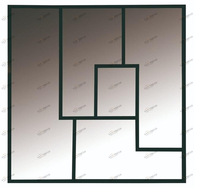 Ph Collection Квадратное стальное зеркало в раме sun-id-1467307