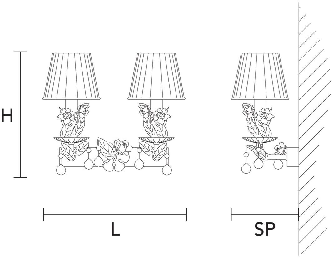 Masiero Настенный светильник из керамики с кристаллами Ceramic garden sun-id-1438548 - Вид №1