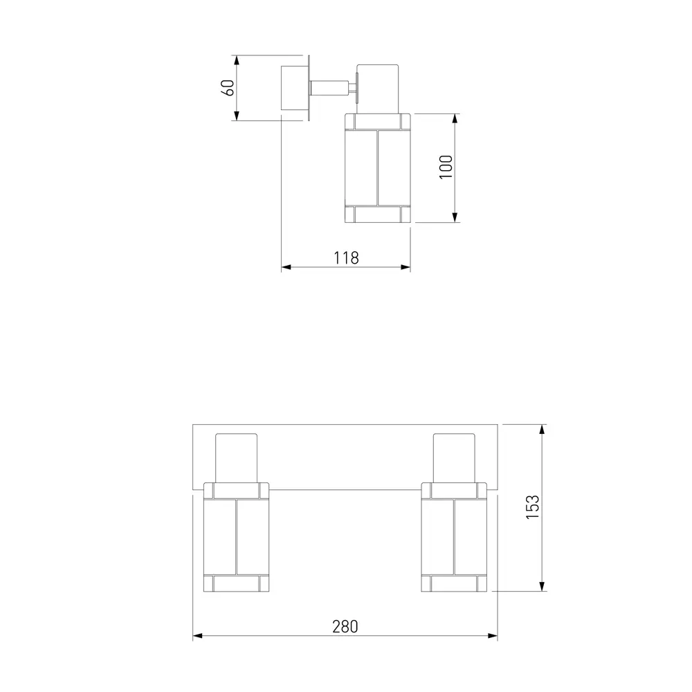 Спот поворотный Eurosvet Tiffany 20054/2, 2 лампы, 6 м², цвет хром STLM-2068655 - Вид №11