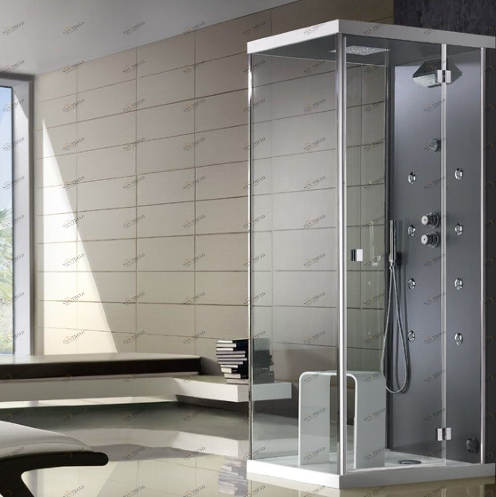 Душевая кабина приставная с гидромассажем и паровой баней Ice Top 100см Karolitalia BLUBLEUICETOP100