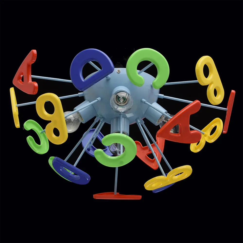 Люстра потолочная Алфавит 5xE14x40 Вт, металл/пластик, цвет мультиколор MW-Light STLM-2048384 - Вид №3