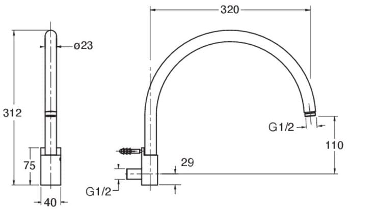 Настенный душ CRISTINA Rubinetterie душевые лейки и рычаги - Shower &amp ARCH-00152977 - Вид №2