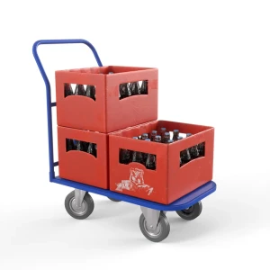 Тележка платформенная ТПТ (г/п 500 кг, 900x600 мм, колеса серая резина 200 мм)