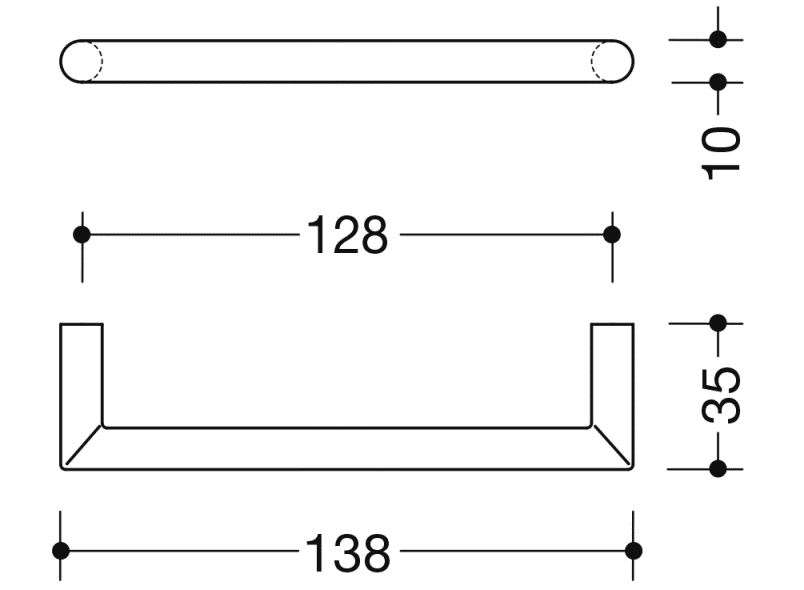 562.10B128 Мебельные ручки ø 10 мм HEWI USA Produkte  - Вид №16