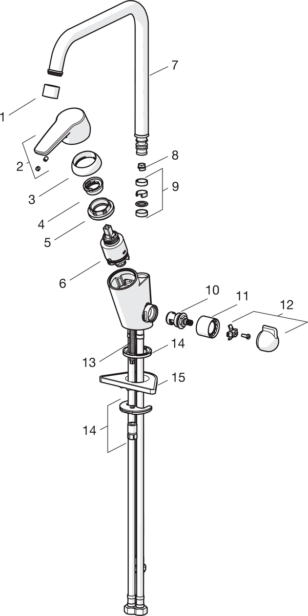 Oras 3934 Смеситель для кухни с клапаном 3934 Saga Хром  - Вид №4