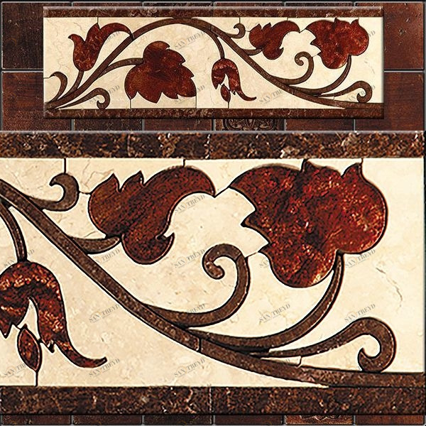 БОРДЮР ИЗ МРАМОРА GR-4 SKALINI FLORAL GR4