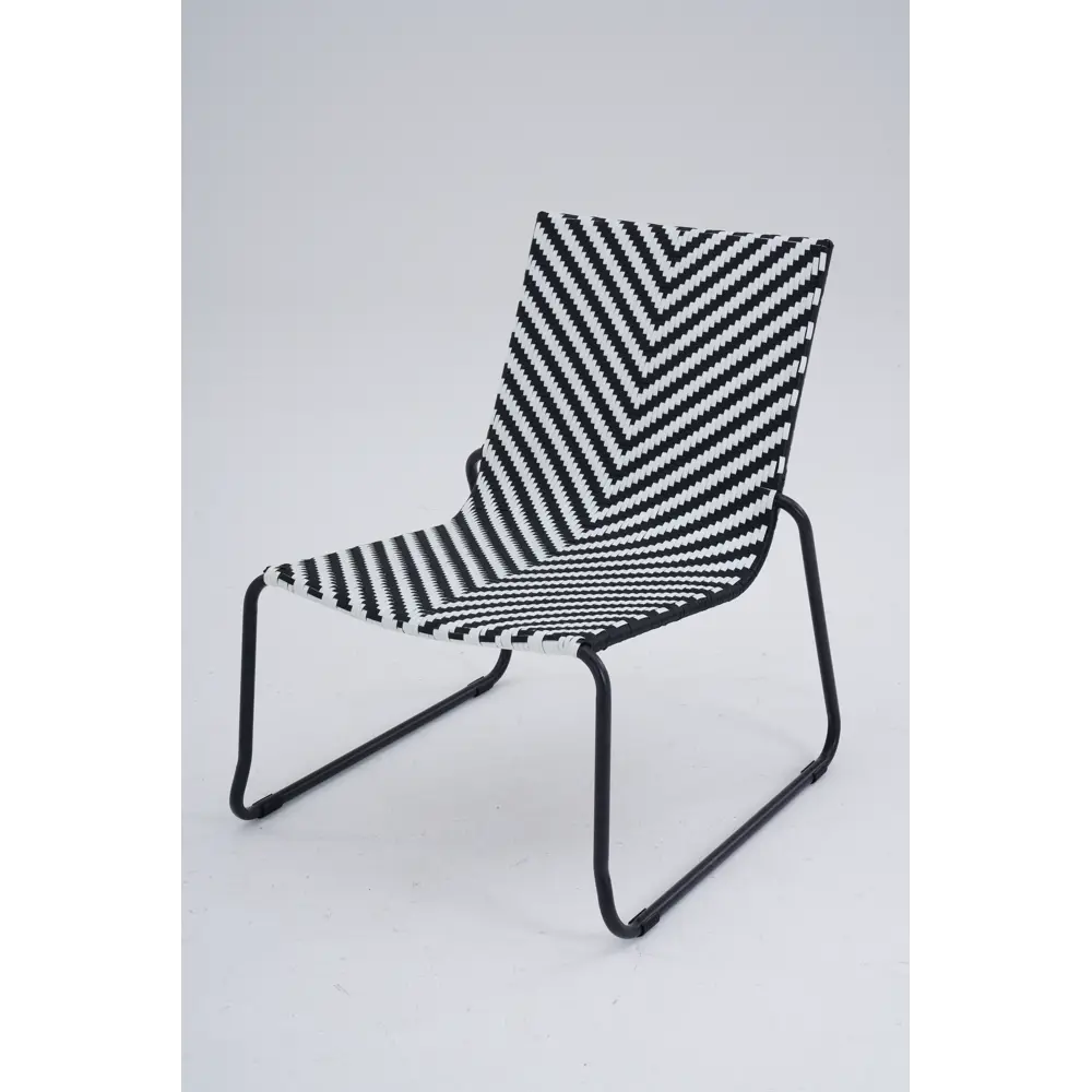 BEGINIA Nero - садовый стул из искусственного ротанга с графичным узором 89381721 STLM-1563652 - Вид №3