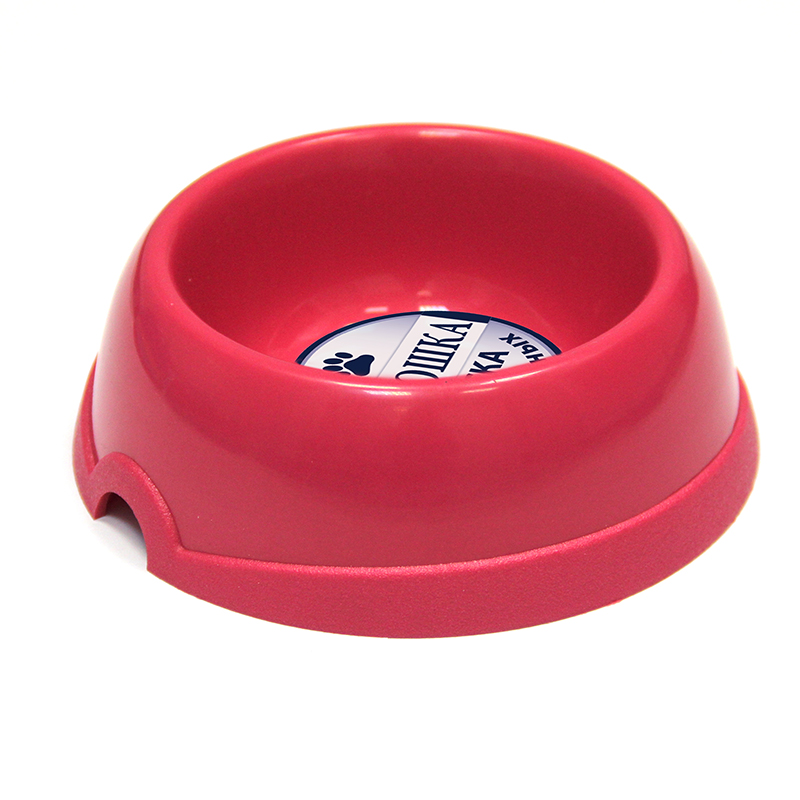 ПР0037530 Миска для животных пластиковая розовая 200мл ХОРОШКА 