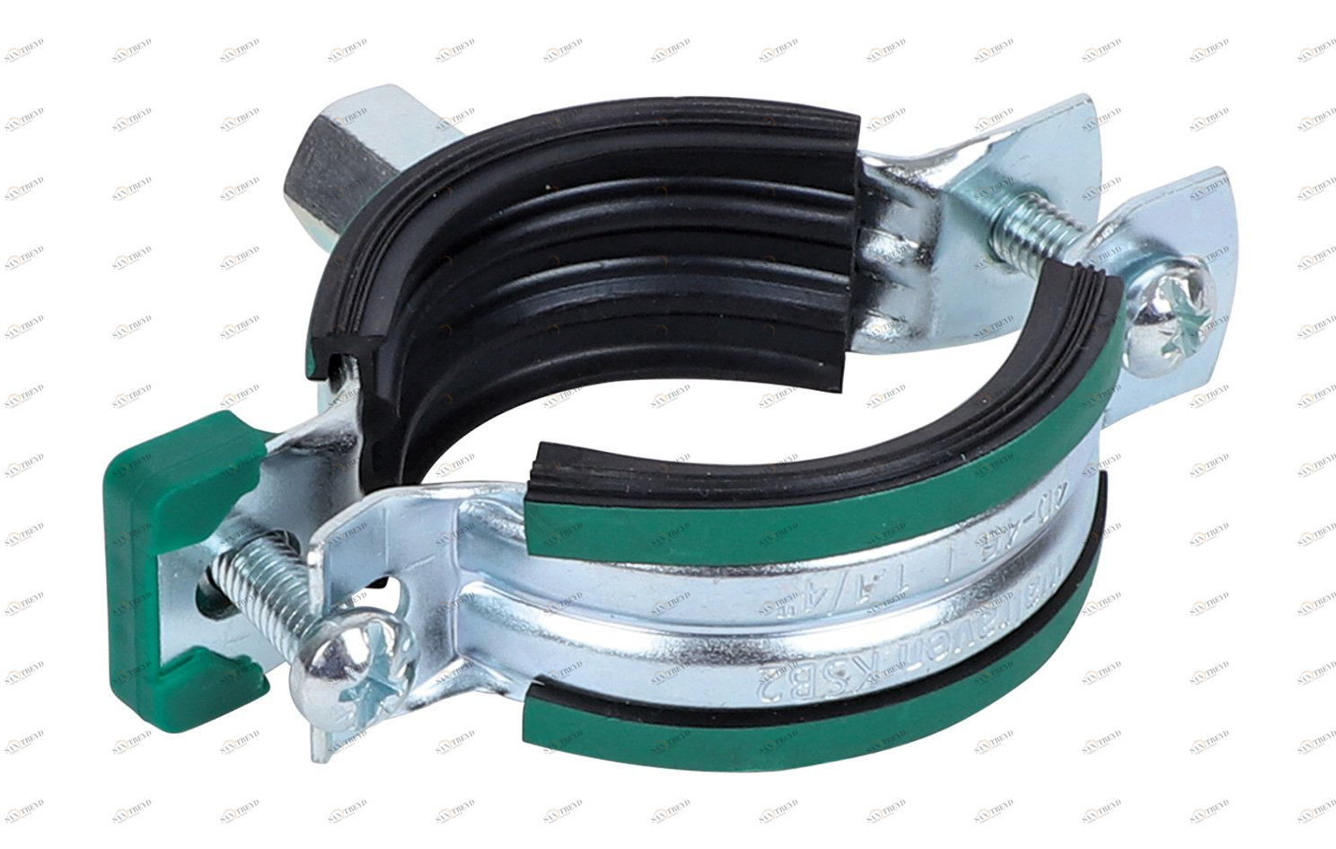 3396169 Крепление для труб  KSB2 Хомуты с вкладышем epdm (M8/10) для стальных, медных, чугунных и пластиковых (многослойных) труб WALRAVEN 